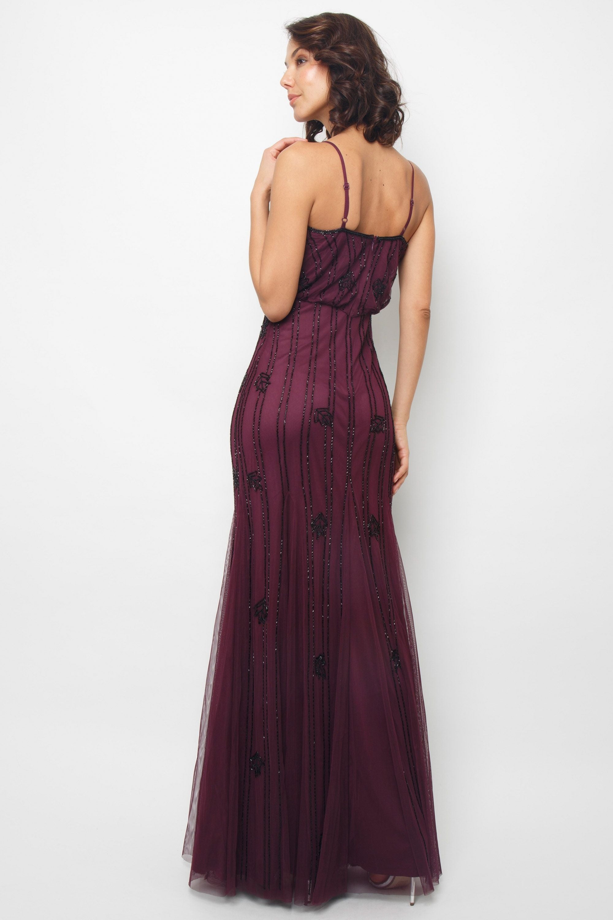 Keeva Burgundy Bridesmaid Maxi Dress