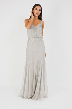 Keeva Light Grey Bridesmaid Dress