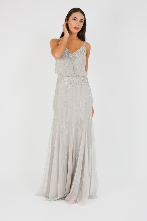Keeva Light Grey Bridesmaid Dress