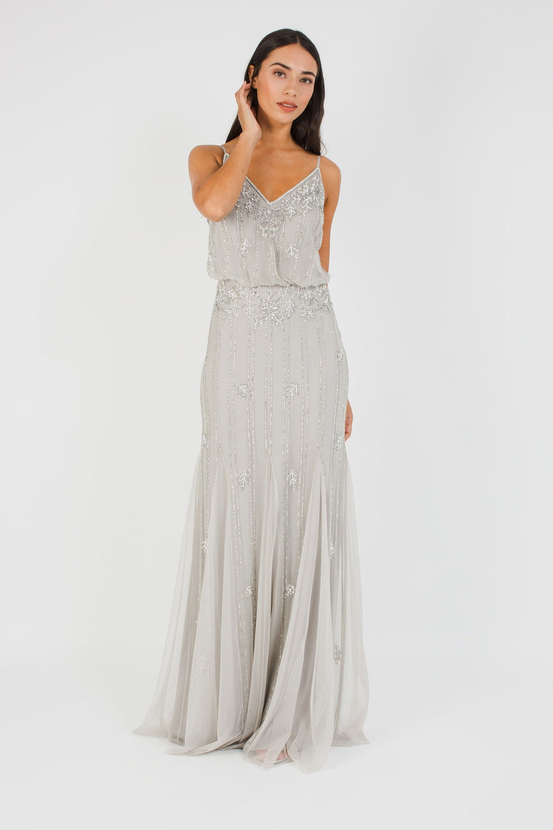 Keeva Light Grey Bridesmaid Dress