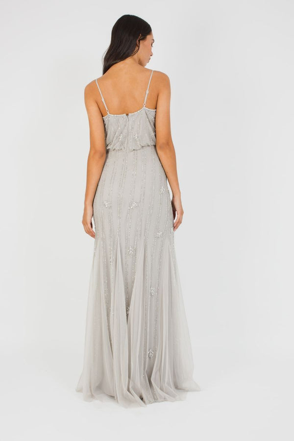 Keeva Light Grey Bridesmaid Dress