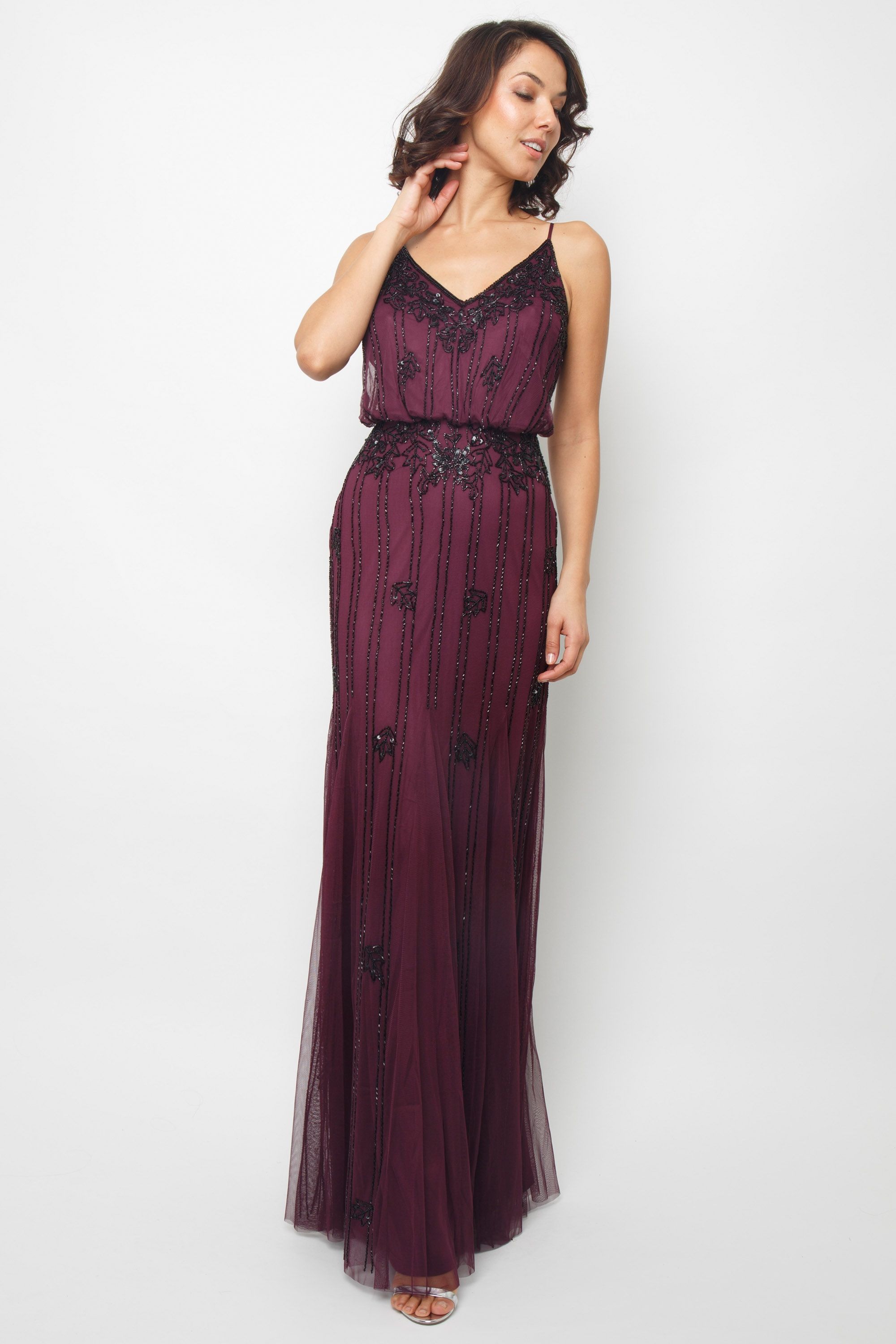 Keeva Burgundy Bridesmaid Maxi Dress