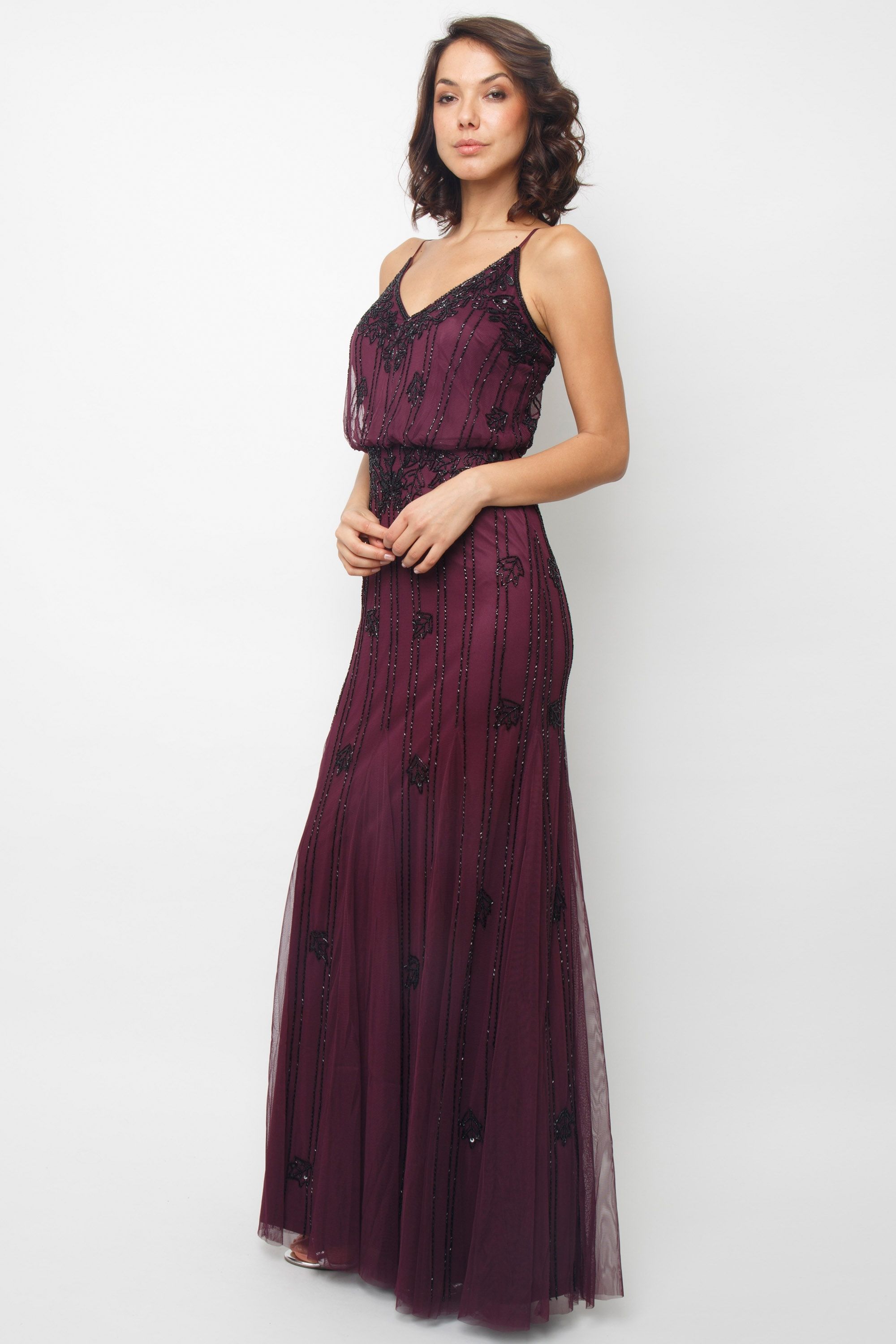 Keeva Burgundy Bridesmaid Maxi Dress