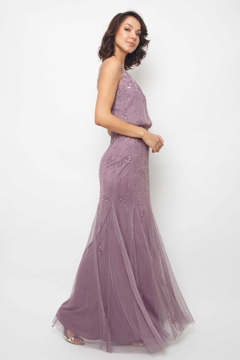 purple bridesmaid dress