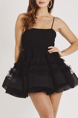 Lace and beads structured bodysuit mini dress discount
