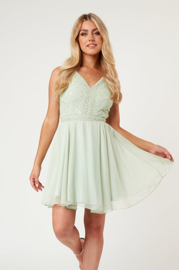 Beaded clearance skater dress
