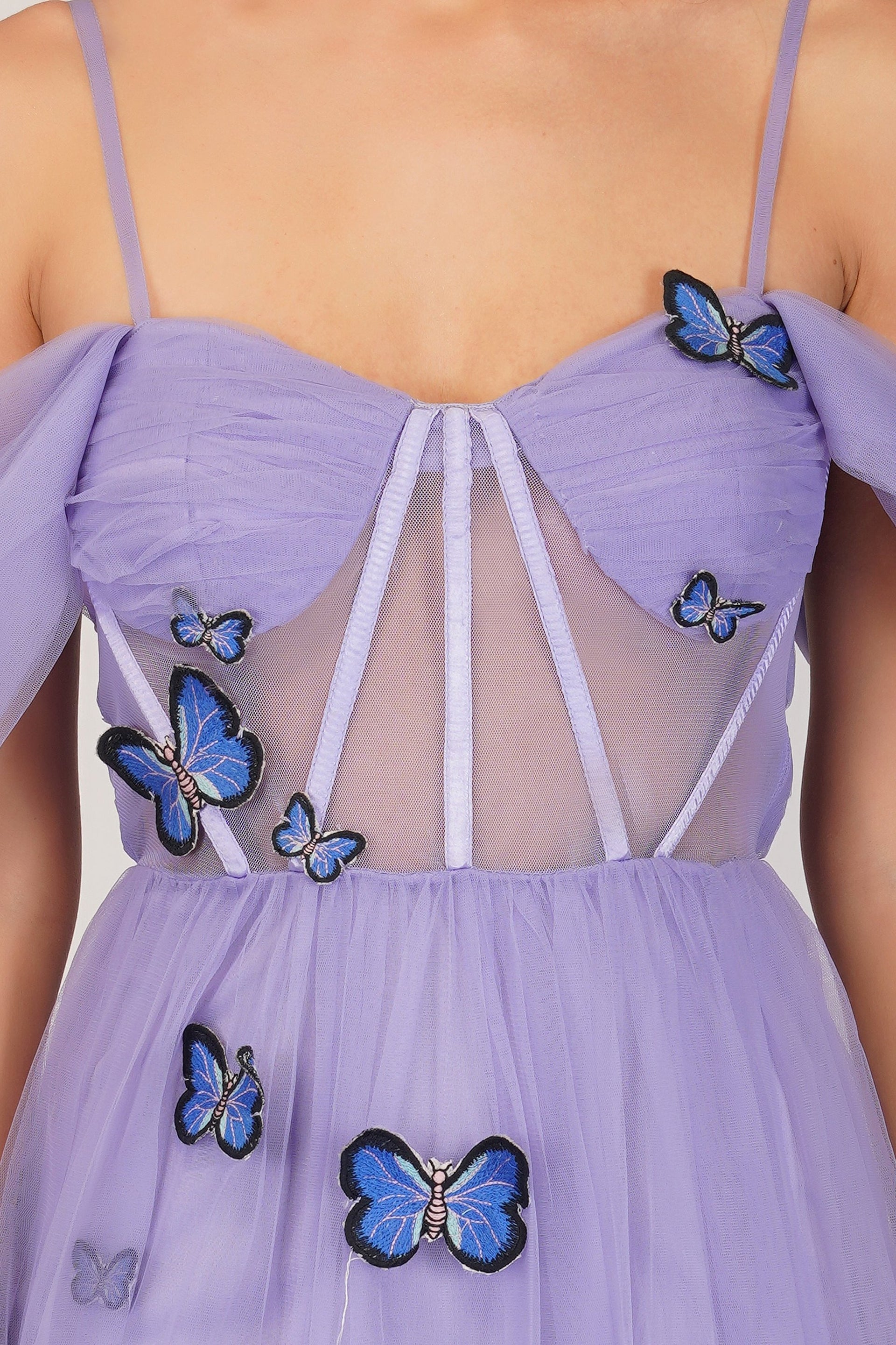 Lottie Purple Butterfly Tulle Dress
