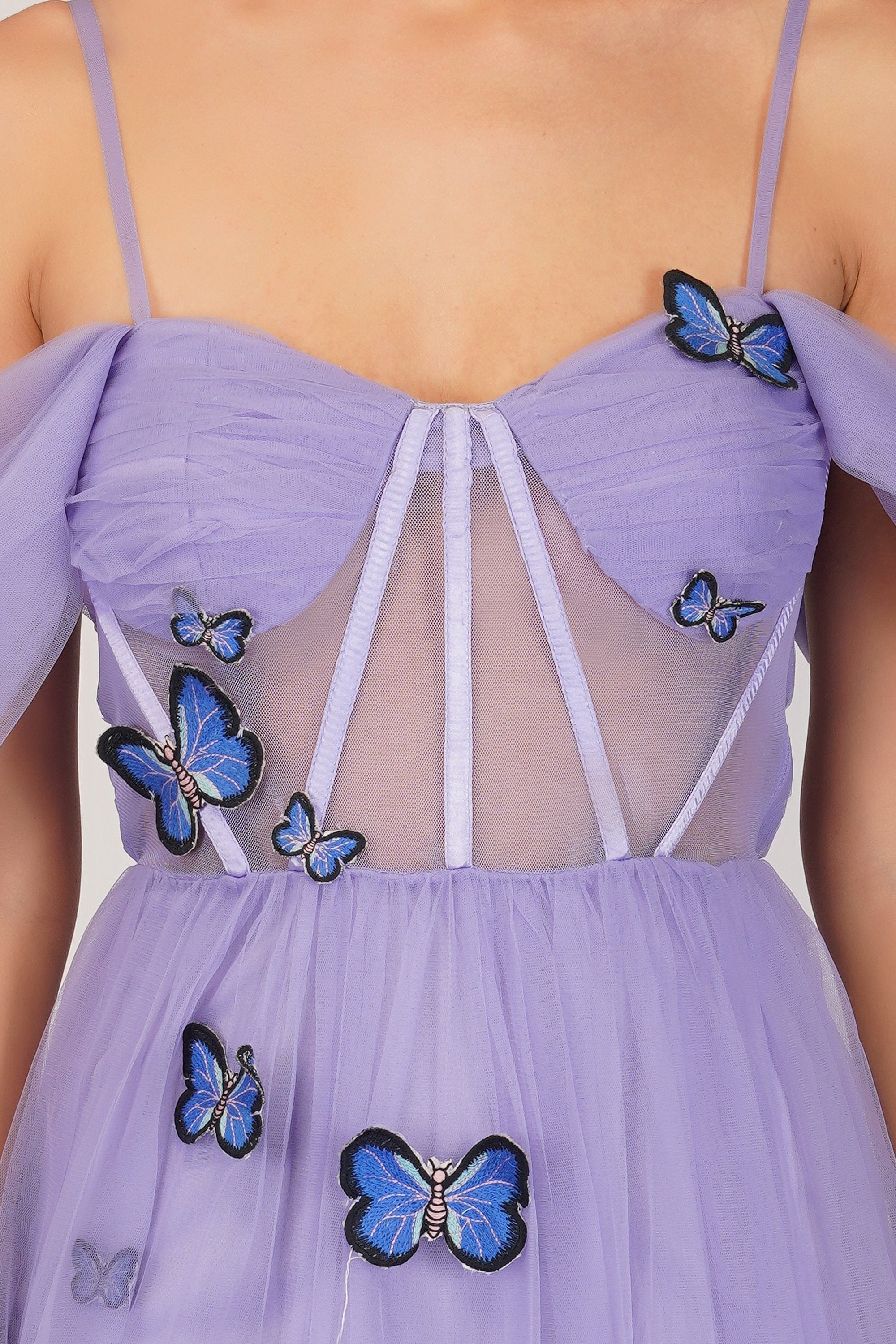 Lottie Purple Butterfly Tulle Dress