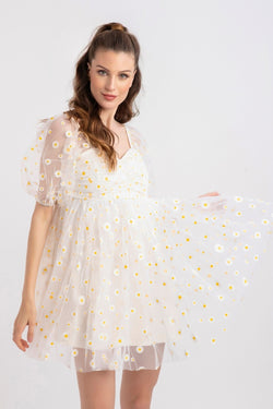 Daisy Tulle Mini Dress