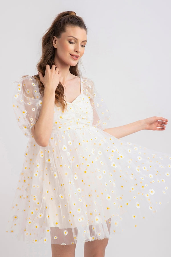 Daisy Tulle Mini Dress