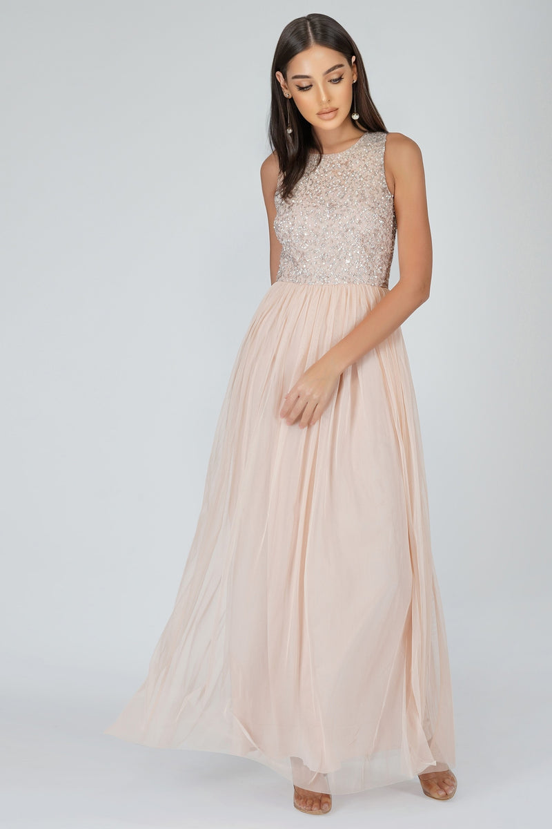 blush pink bridesmaid dress