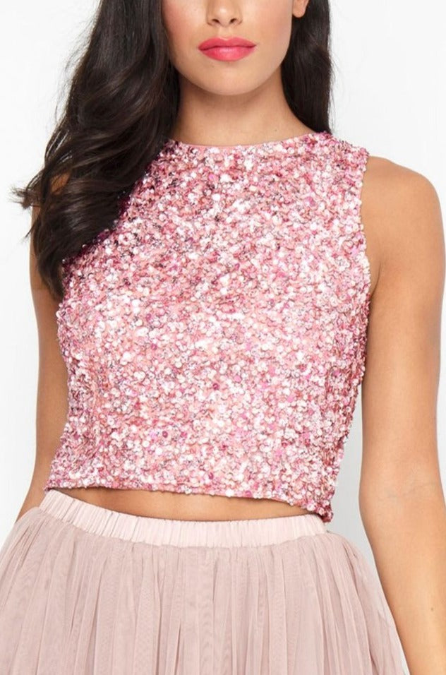 Picasso Pink Sequin Top