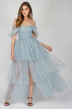 Sydney Dusty Blue Tulle Dress