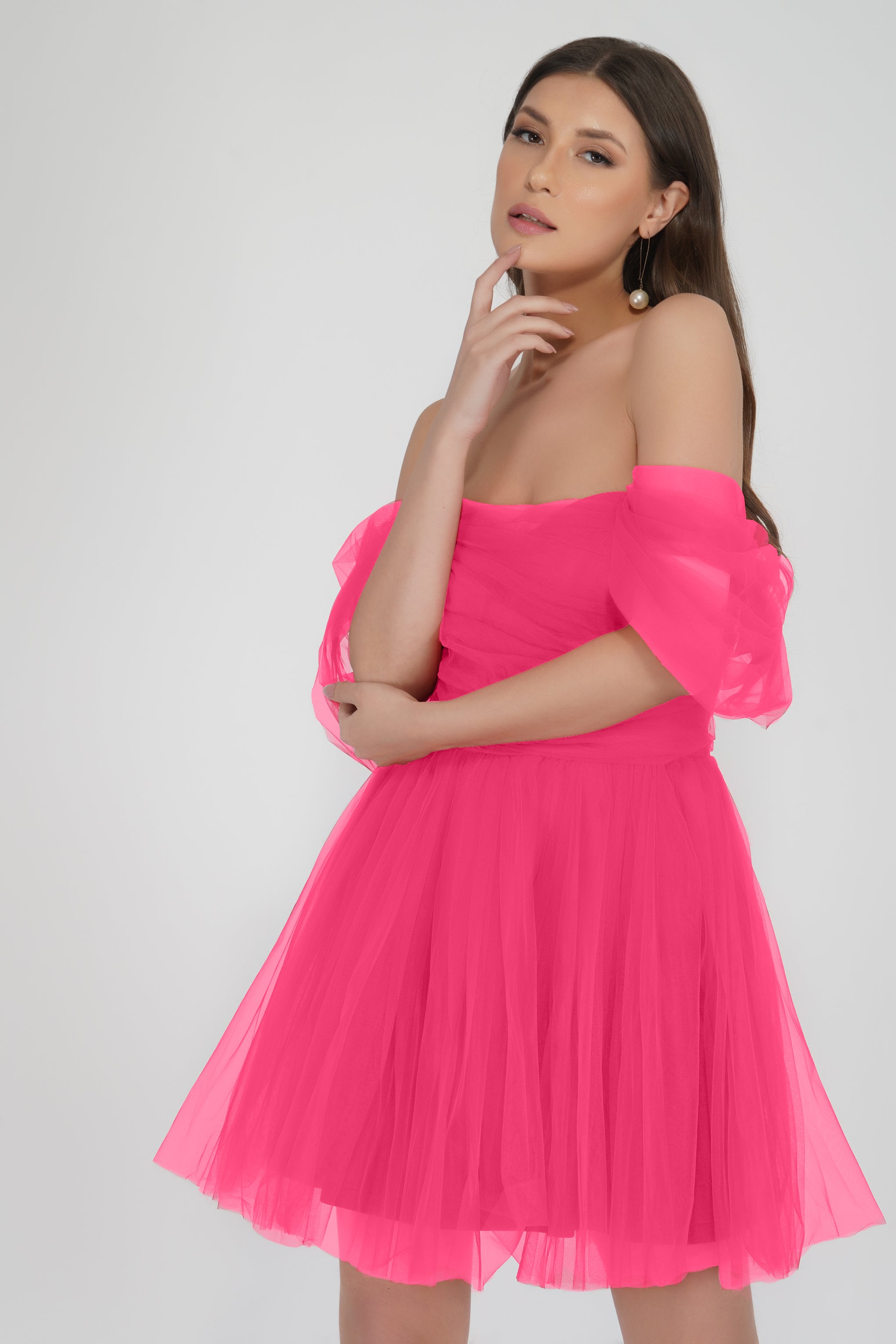 Sydney Pink Tulle Mini Dress