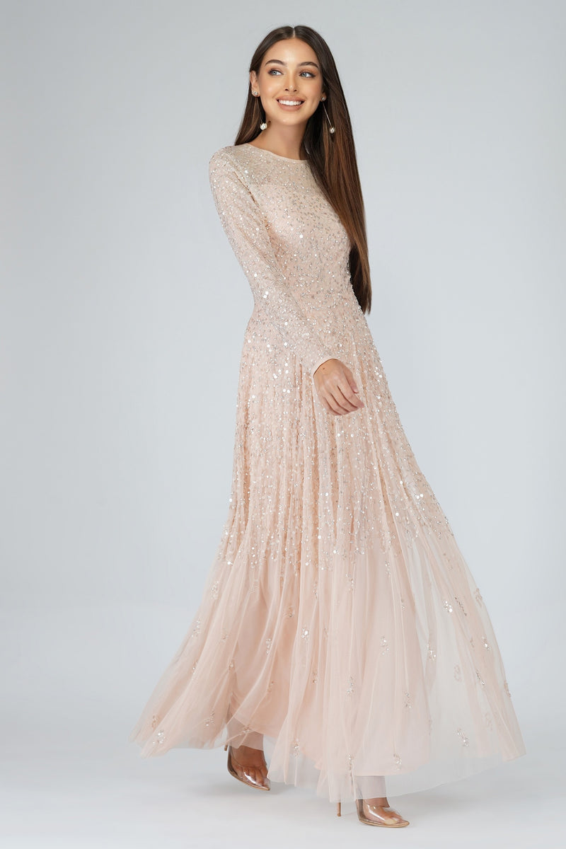 Blush Pink Embellished Dress Blush Pink Long Gown Pink Sequin Dress With Train Buy Light Pink Blush Pink Embellished Dress Blush Pink Long Gown Pink Sequin Dress With Train Buy Light Pink